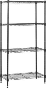 Amazon Basics 4-Shelf Steel Wire Storage Shelves for Garage, Adjustable Metal Sh... - Image 2
