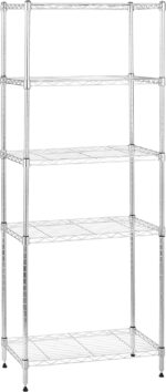 Amazon Basics 5-Shelf Adjustable Storage Shelving Unit for Garage, Steel Wire Ra... - Image 2