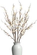 Ammyoo 4Pcs Cherry Blossom Branches Artificial Flowers for Spring Summer Indoor ... - Image 2