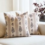 Amor Virisso Floral Throw Pillow Covers 18x18 Set of 2 Block Print Pillow Covers... - Image 2