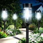 Amzarp 12 Pack Solar Garden Lights, Bright LED Solar Pathway Lights Outdoor IP65... - Image 2