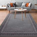 Antep Rugs Alfombras Bordered Modern 8x10 Non-Slip (Non-Skid) Low Pile Rubber Ba... - Image 2