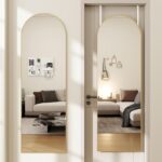 Arched Full Length Door Mirror 14x48, Metal Frame with Protective Film, No-Drill... - Image 2