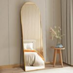 Arched Full Length Floor Mirror, Gold Aluminum Alloy Frame, 59"x16" Inch, Freest... - Image 2