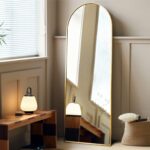 Arched Mirror - Full Length, Standing or Wall Mounted, 58"18", Aluminum Frame - ... - Image 2