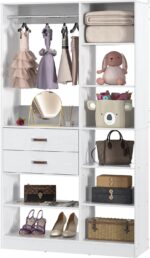 Armocity Freestanding Closet System, 40 Inches Stand-Alone Wardrobe with 10 Shel... - Image 2