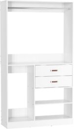Armocity Freestanding Closet System with Suitcase Storage, 40 Inches Stand-Alone... - Image 2