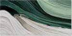 Art 24x48 Inch Hand-Painted Green Texture Oil Painting Modern Abstract Canvas Ar... - Image 2
