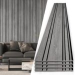 Art3d 4-Pack Glue-On Wall Panels, Wood Grain Texture Interior Wall Decor, 104"x1... - Image 2