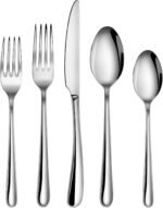 Artaste 56525 Rain II Forged 18/10 Stainless Steel Flatware 20 Piece Set, Servic... - Image 2