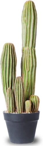 Artificial Cactus Fake Big Cactus 24 Inch Faux Cacti Plants for Home Garden Offi... - Image 2