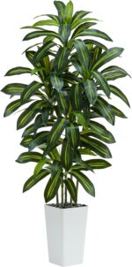 Artificial Dracaena Tree：6FT Faux Silk Tropical Yucca Floor Trees Realistic Fake... - Image 2