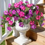 Artificial Fake Flowers Plants for Outdoor Decoration, 2PCS Faux Petunias Silk F... - Image 2