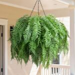 Artificial Hanging Plants Outdoor, UV Resistant Fake Fern Faux Greenery for Outs... - Image 2
