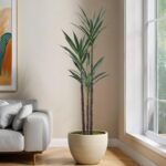 Artificial Tree 5.3ft Faux Agave Plant with 45 Leaves and 3 Realistic Trunks,Fak... - Image 2