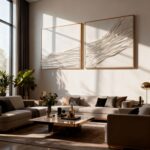 Artists' 3D Textured Wall Art Set of 2, Large White Beige Abstract Wall Decor, H... - Image 2
