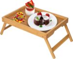 Artmeer Bed Tray Table with Folding Legs,Bamboo Breakfast in Bed for TV Table, L... - Image 2