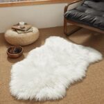 Ashler Faux Fur Rug, Fluffy White Small Sheepskin Rug, Ultra Soft 2x3 Ft Mat, Ma... - Image 2