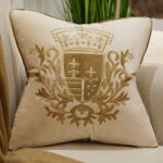 Avigers 20 x 20 Inch Embroidery Velvet Cushion Cover Shield Luxury European Pill... - Image 2