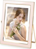 Axeman 5x7 Gold Floating Frame Pink Enamel Picture Frame with Metal Edge for 4x6... - Image 2