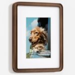 Axeman 8x10 Solid Walnut Wood Picture Frames Matted to 5x7 with Tempered Glass f... - Image 2