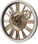 B-Style Large Wall Clock 18 Inch Moving Gear Oversized Vintage Farmhouse Rustic ... - Image 2