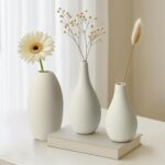 BEAHOT Ceramic Vases Set of 3, Modern Decorative Flower Vases for Living Room - Image 2