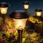 BEAU JARDIN 8 Pack Solar Pathway Lights Outdoor Solar Powered Waterproof Glass C... - Image 2