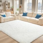 BENRON White Fluffy Rugs for Living Room 4x6, Soft Cream Area Rug for Kids Child... - Image 2