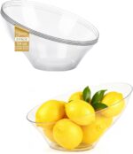 BESTSTAR Clear Plastic Serving Bowls 8 Pack 54 OZ– Angled Disposable Party Bowls... - Image 2