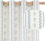BGment Navy Blue Vintage Floral French Country Curtains 96 Inch Length for Livin... - Image 2