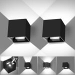 BIRTALO 20 Watt LED Up and Down Outdoor Wall Lights Adjustable 6500K Modern Wall... - Image 2