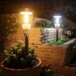 BITPOTT Bright Solar Lights Outdoor 6 Pack, 2-in-1 Warm&Cool Solar Pathway Light... - Image 2