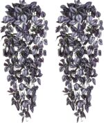 BLEUM CADE Fake Hanging Plants, 2pcs Artificial Hanging Plant, Faux Deep Purple ... - Image 2