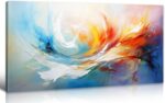 BLINFEIRU Abstract Canvas Wall Art for Living Room Large Colorful Textured Paint... - Image 2