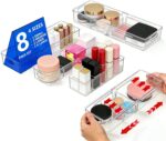 BLULEE Adjustable Clear Drawer Organizers, Expandable Bathroom Drawer Organizer ... - Image 2