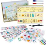 BONNYCO Cinema Light Box A4 Shiny Gold 16 Colors with 400 Letters, Emojis, 10 Pr... - Image 2