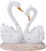 BRABUD Resin Swan Statue Couple's Love Figurine Home Bedroom Living Room Shop De... - Image 2