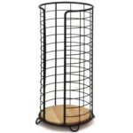 BROOKSTONE, Stylish Toilet Paper Holder with Bamboo Base, Freestanding Bathroom ... - Image 2