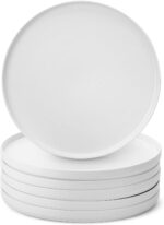 BTaT- Porcelain White Dinner Plates, Set of 6, 10.6 inch, Salad Serving Modern R... - Image 2
