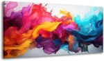 BYXART Abstract Canvas Wall Art for Living Room Colorful Artwork For Bedroom Fan... - Image 2