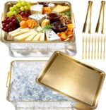 Baderke 2 Sets 11.81" Chilled Serving Tray for Parties Ice Chilled Party Platter... - Image 2