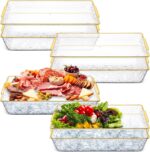 Baderke 4 Set 16" x 9" Plastic Chilled Serving Tray for Parties with Compartment... - Image 2