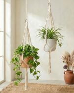 Bamworld Macrame Plant Hanger Indoor Hanging Planter for Plants Hanging Plant Ba... - Image 2