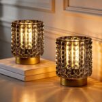 Battery Operated Lamp with Timer, Mini Crystal Table Lamps for Home Decor, Small... - Image 2