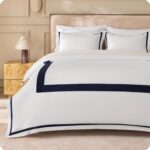 Bedsure 100% Cotton Percale Duvet Cover King, Luxury Hotel Duvet Cover, White Co... - Image 2
