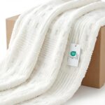 Bedsure White Cozy Throw Blanket for Couch - GentleSoft Fluffy Waffle Blanket fo... - Image 2