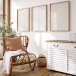 Beige Abstract Wall Art Pictures Set of 3 Boho Modern Canvas Wall Decor Neutral ... - Image 2
