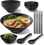 Berglander Ramen Bowl Set 40 oz of 4 with Dipping Bowls Chopsticks Spoons, Unbre... - Image 2