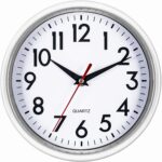 Bernhard Products White Wall Clock 8 Inch Retro Kitchen Silent Non-Ticking Quali... - Image 2